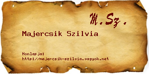 Majercsik Szilvia névjegykártya